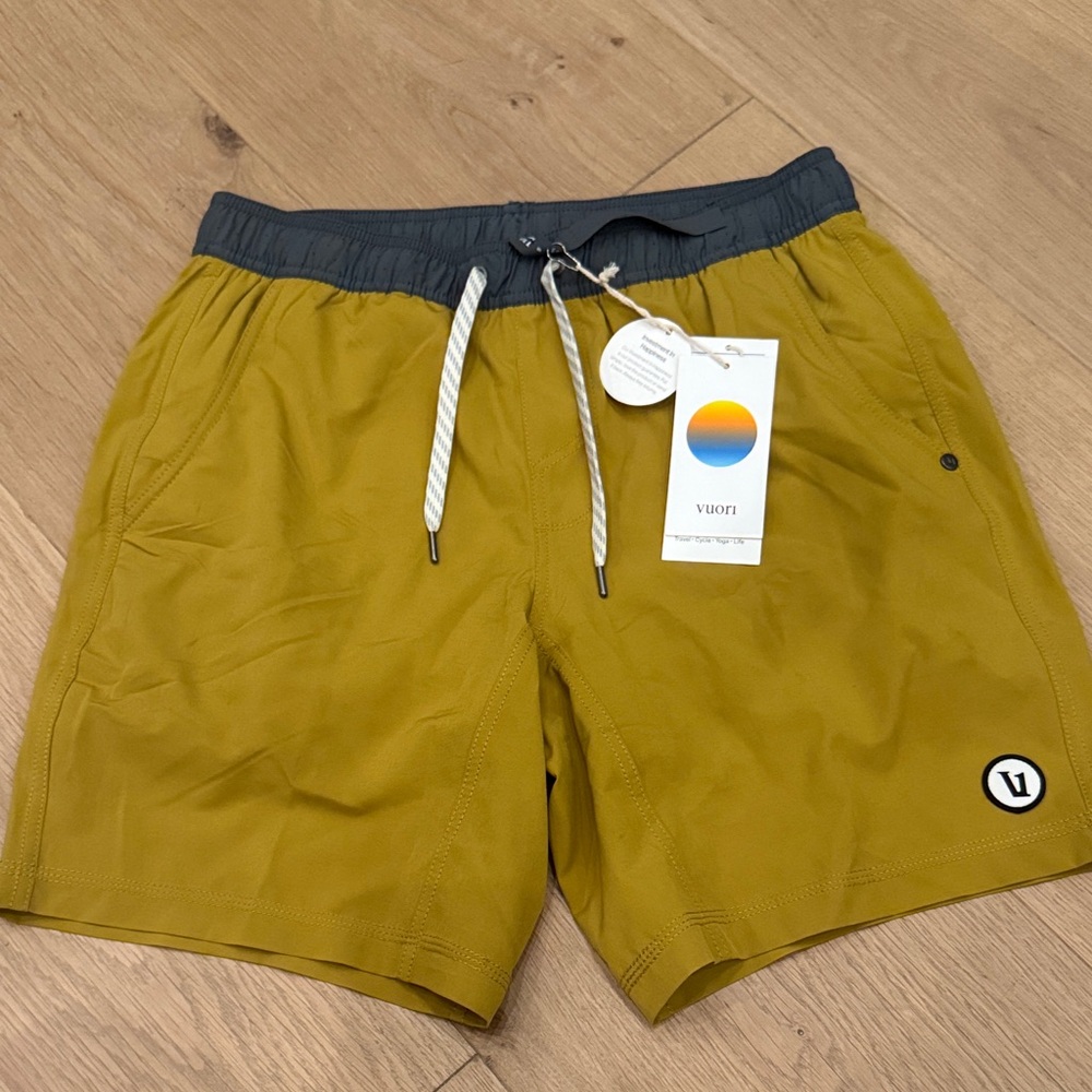 Vuori Olive Green Athletic Shorts